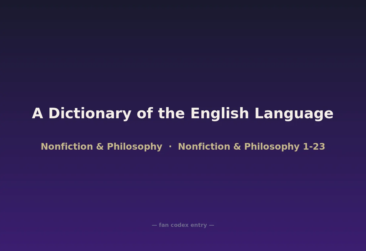 A Dictionary of the English Language