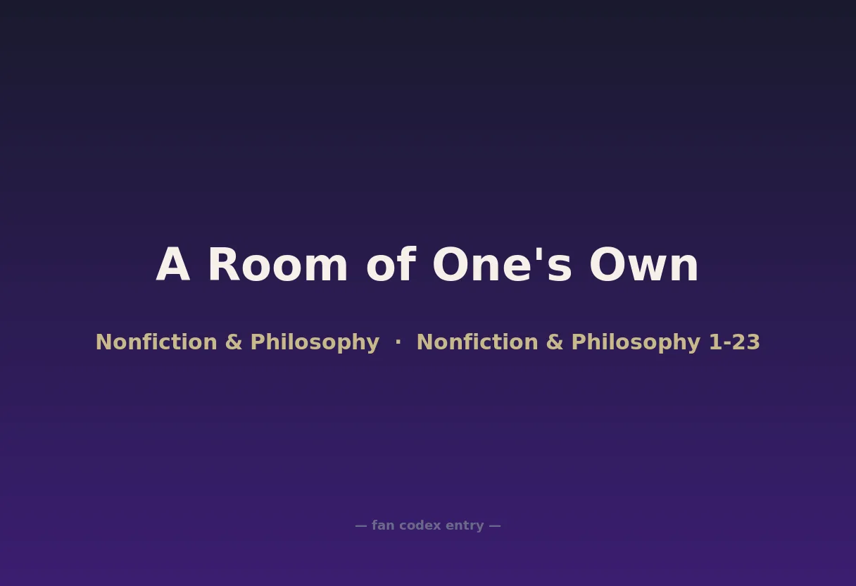 A Room of One's Own