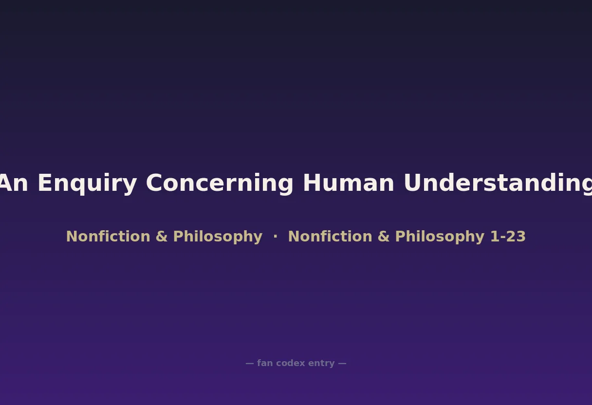 An Enquiry Concerning Human Understanding