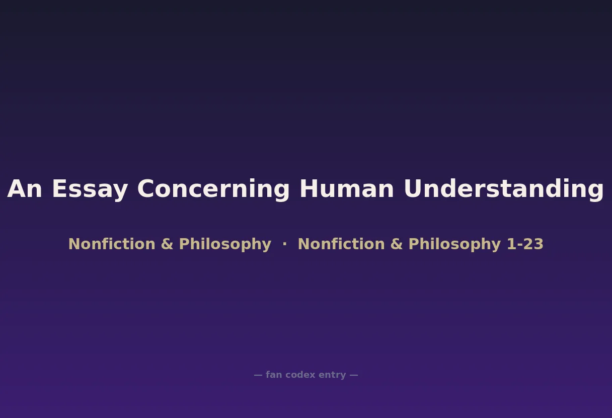 An Essay Concerning Human Understanding
